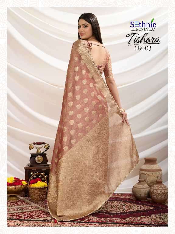 Sethnic Presents Tishora Wholesale Crush Tissue Silk Party Wear Sarees Catalog WHolesaler And exporter 