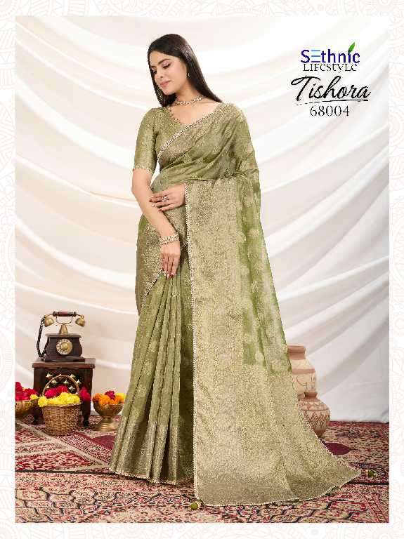 Sethnic Presents Tishora Wholesale Crush Tissue Silk Party Wear Sarees Catalog WHolesaler And exporter 