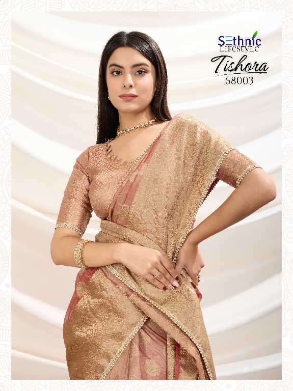 Sethnic Presents Tishora Wholesale Crush Tissue Silk Party Wear Sarees Catalog WHolesaler And exporter 