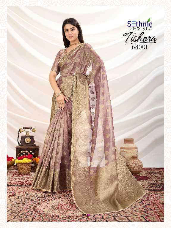 Sethnic Presents Tishora Wholesale Crush Tissue Silk Party Wear Sarees Catalog WHolesaler And exporter 