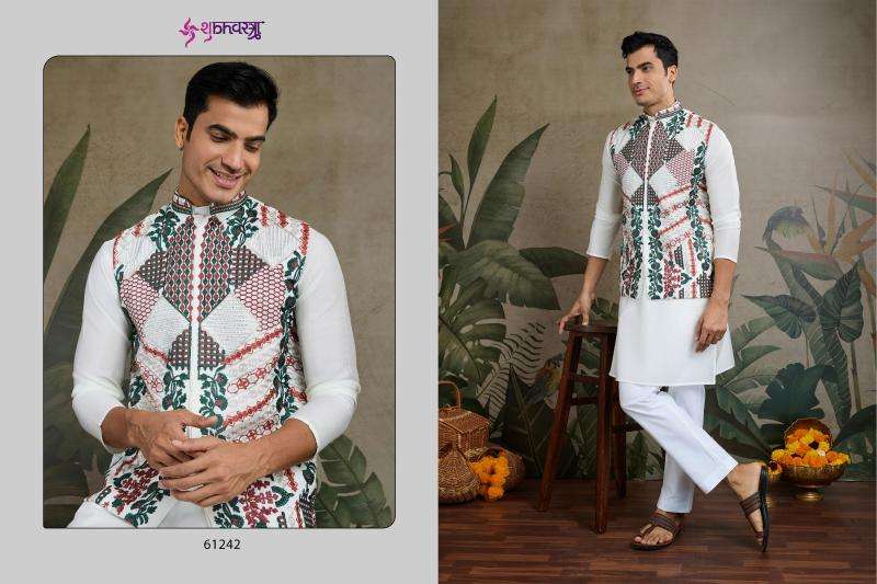 Shubhvastra Presents Attire Vol-2 Rajwada Viscose Silk Readymade Fashionable Mens Kurta Catalog Wholesaler And Exporter 