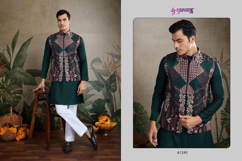 Shubhvastra Presents Attire Vol-2 Rajwada Viscose Silk Readymade Fashionable Mens Kurta Catalog Wholesaler And Exporter 
