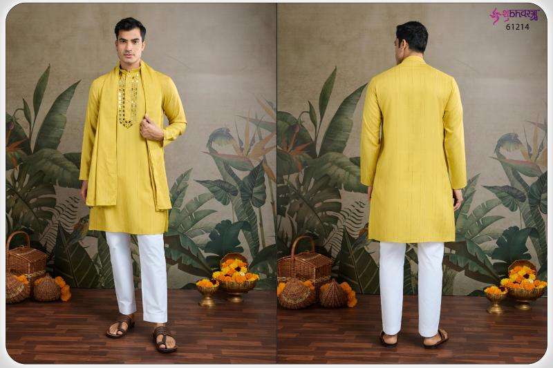 Shubhvastra Presents Zari & Weaves Vol-1 Stylish Viscose Rayon Fullstitch Mens Kurta With Dupatta Catalog Wholesaler And Exporter 
