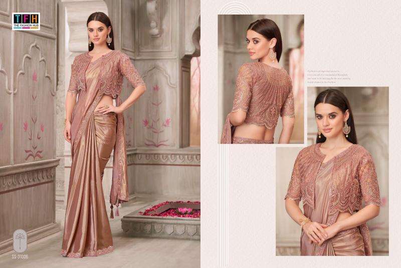 TFH PRESENTS SILVER SCREEN VOL-21 31001-31018 HEAVY DESIGNER PARTY WEAR SAREES CATALOG WHOLESALER AND EXPORTER 