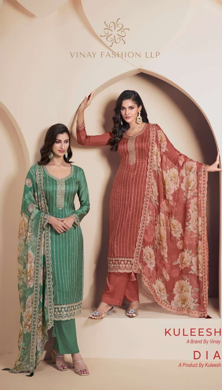 Vinay Presents Dia Kuleesh Moonga Silk Traditional Salwar Suit Perfect For Festivals Catalog WHolesaler 