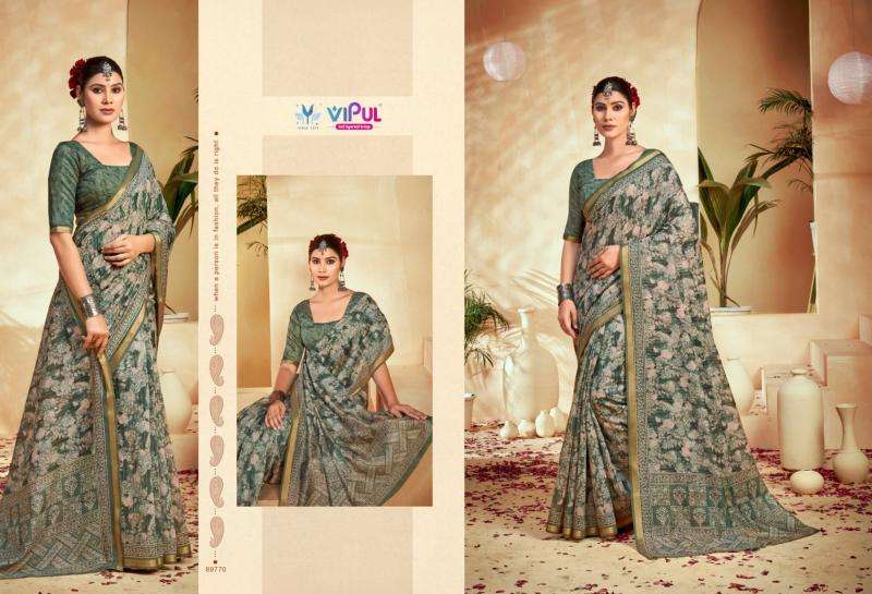 VIPUL FASHION PRESENTS AMRAPALI VOL-3 ELEGANCE STYLE COTTON SAREES CATALOG WHOLESALER AND EXPORTER 