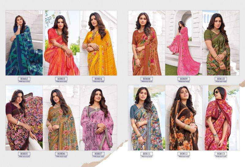 Vipul Fashion Presents Priya Georgette Shop Trendy Saree Catalog Wholesaler And Exporter 
