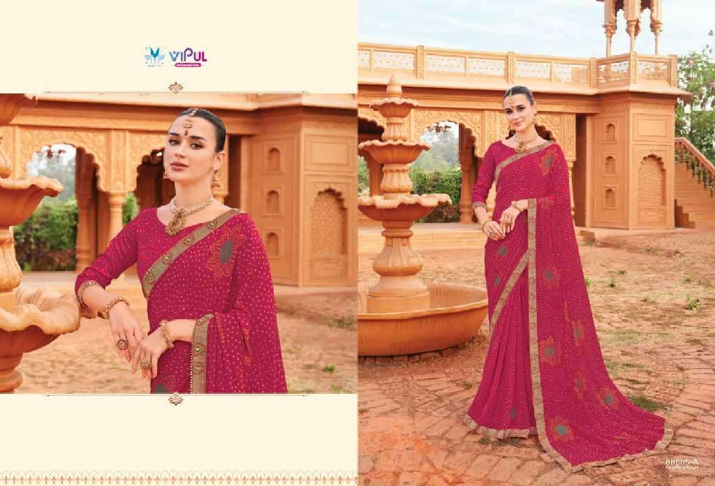 Vipul Presents Chakori Wholesale Chinon Fabrics Ethnic Indian Sarees Catalog Wholesaler And Exporter 