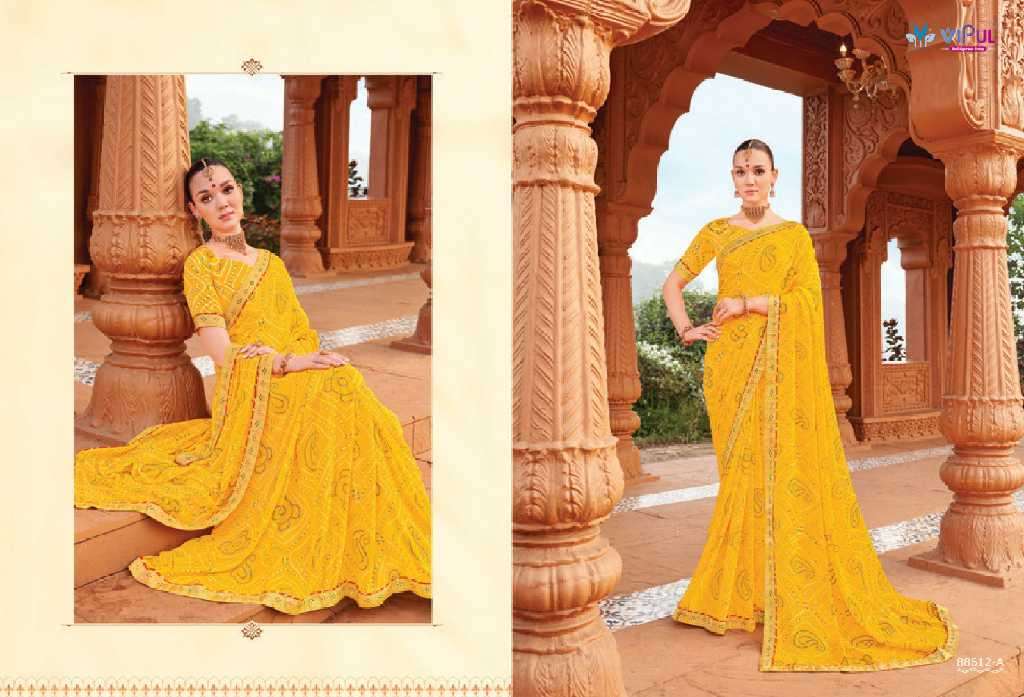 Vipul Presents Chakori Wholesale Chinon Fabrics Ethnic Indian Sarees Catalog Wholesaler And Exporter 