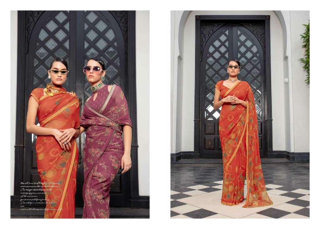 Vipul Presents Dimple Wholesale Georgette Fabrics Ethnic Sarees Catalog Wholesaler and EXPORTER 