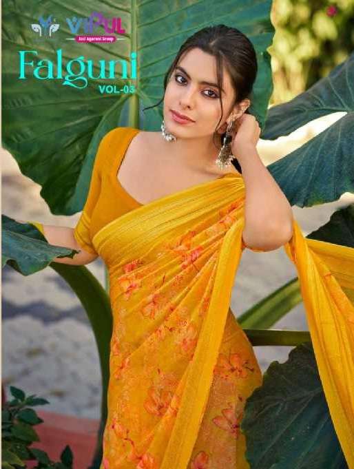Vipul Presents Falguni Vol-3 Classic Georgette Pattern Indian Sarees Catalog Wholesaler 