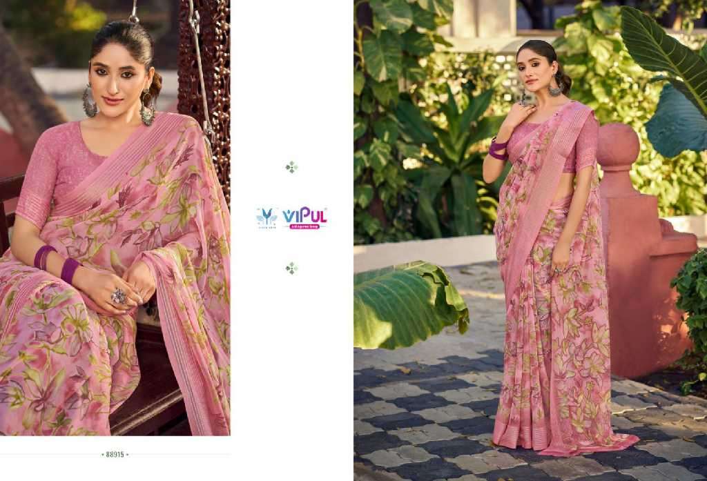Vipul Presents Falguni Vol-3 Classic Georgette Pattern Indian Sarees Catalog Wholesaler 