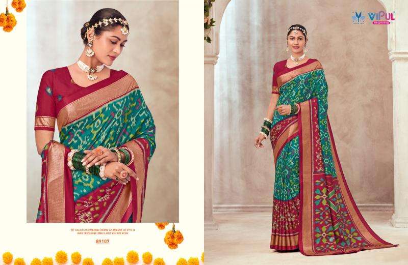Vipul Presents Gulmarg Silk Vol-6 Soft Silk Summer Special Sarees Catalog Wholesaler  And Exporter 