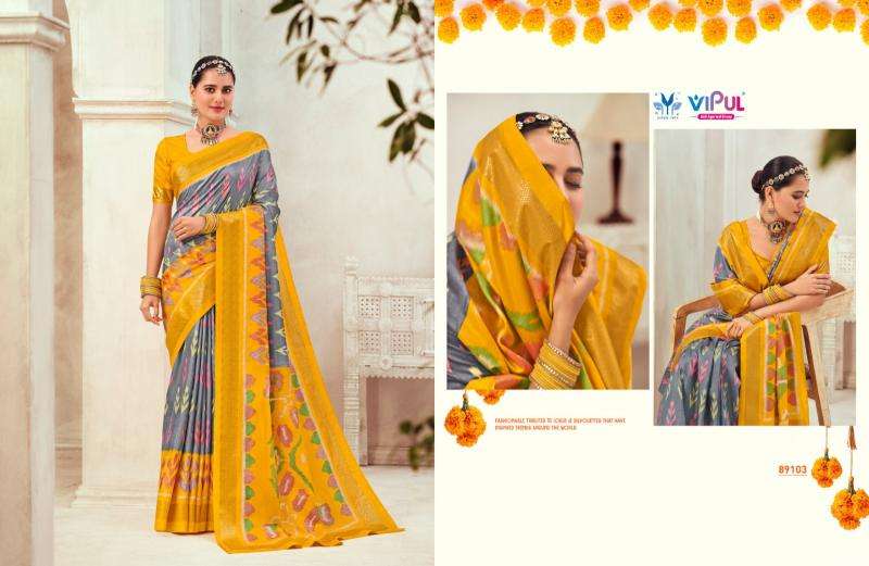 Vipul Presents Gulmarg Silk Vol-6 Soft Silk Summer Special Sarees Catalog Wholesaler  And Exporter 