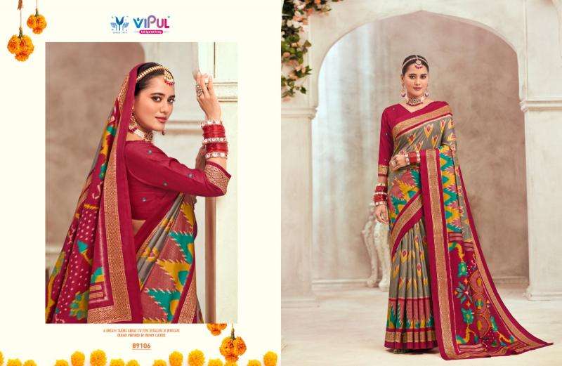 Vipul Presents Gulmarg Silk Vol-6 Soft Silk Summer Special Sarees Catalog Wholesaler  And Exporter 