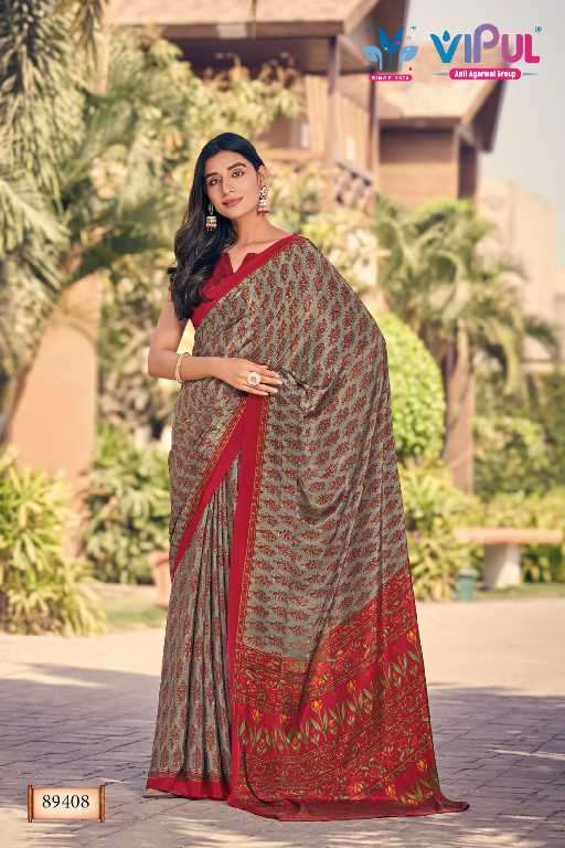 Vipul Presents Heritage Silk Vol-12 Wholesale Crepe Silk Ethnic Sarees Catalog Wholesaler And Exporter 