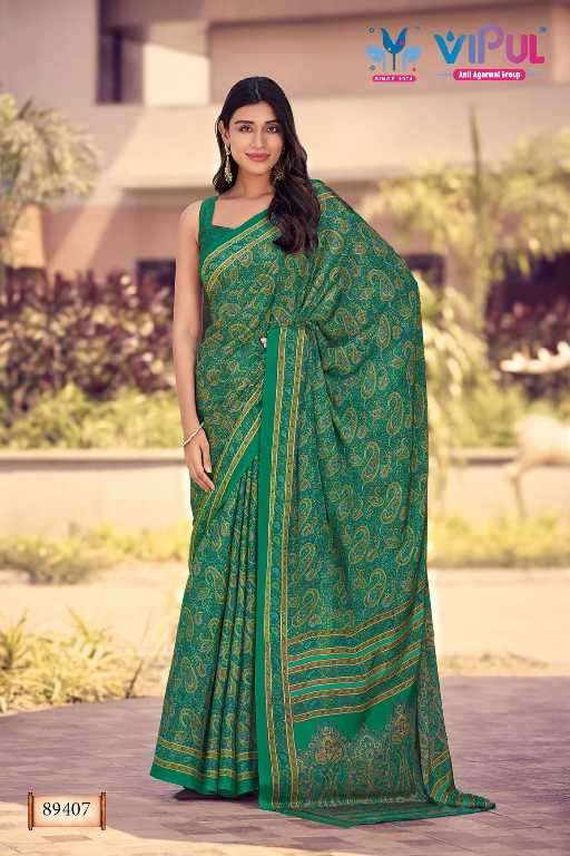 Vipul Presents Heritage Silk Vol-12 Wholesale Crepe Silk Ethnic Sarees Catalog Wholesaler And Exporter 