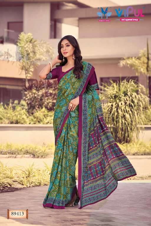 Vipul Presents Heritage Silk Vol-12 Wholesale Crepe Silk Ethnic Sarees Catalog Wholesaler And Exporter 