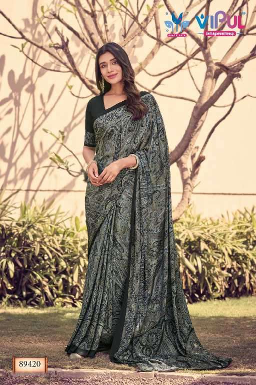 Vipul Presents Heritage Silk Vol-12 Wholesale Crepe Silk Ethnic Sarees Catalog Wholesaler And Exporter 