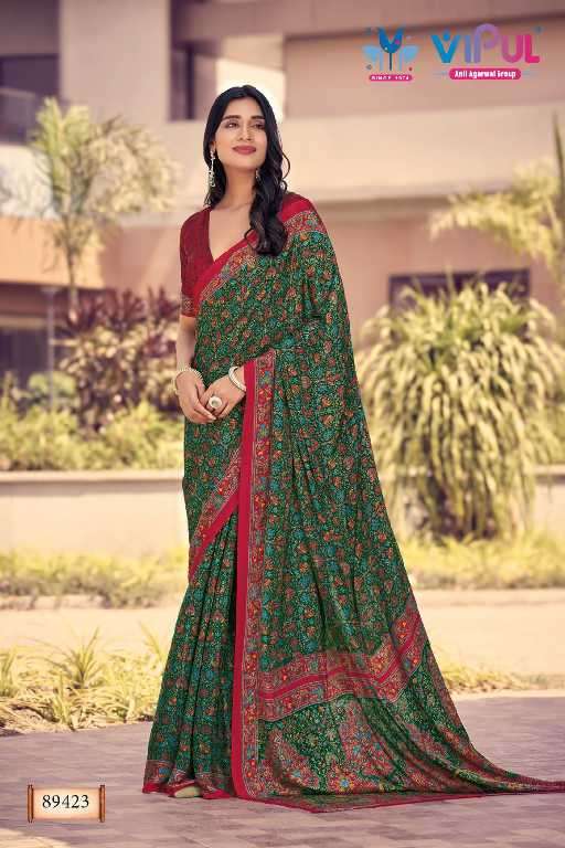 Vipul Presents Heritage Silk Vol-12 Wholesale Crepe Silk Ethnic Sarees Catalog Wholesaler And Exporter 