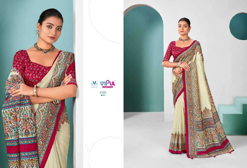 Vipul Presents Ivory Silk Vol-2 Wholesale Ethnic Indian Sarees Catalog Wholesaler And Exporter 