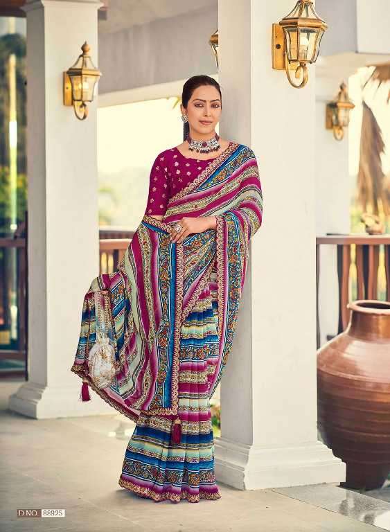 Vipul Presents Ladlee Wholesale Weightless Printed Fabrics Ethnic Indian Sarees Catalog WHolesaler And Exporter 