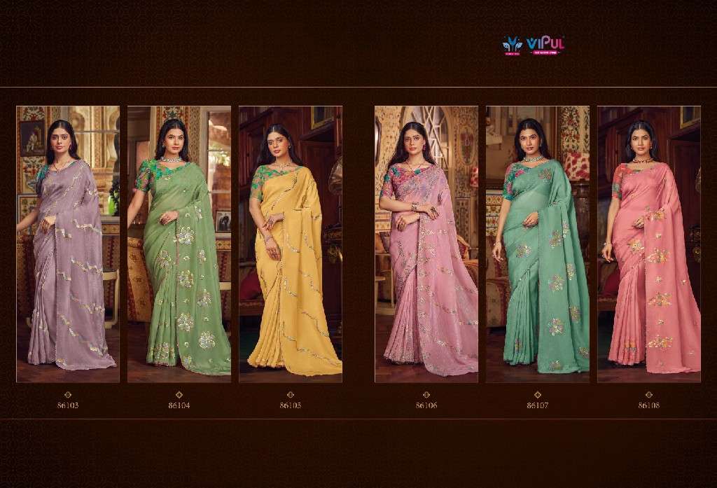 VipulPresents Alia Wholesale Shimmer Chiffon Party Wear Indian Sarees Catalog Wholesaler And Exporter 