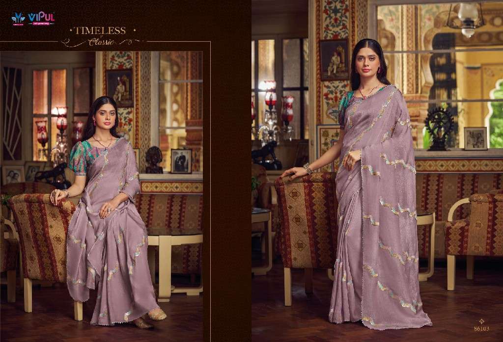 VipulPresents Alia Wholesale Shimmer Chiffon Party Wear Indian Sarees Catalog Wholesaler And Exporter 