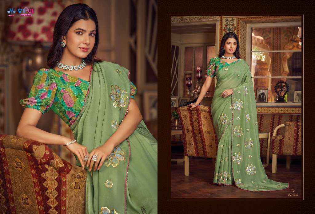 VipulPresents Alia Wholesale Shimmer Chiffon Party Wear Indian Sarees Catalog Wholesaler And Exporter 