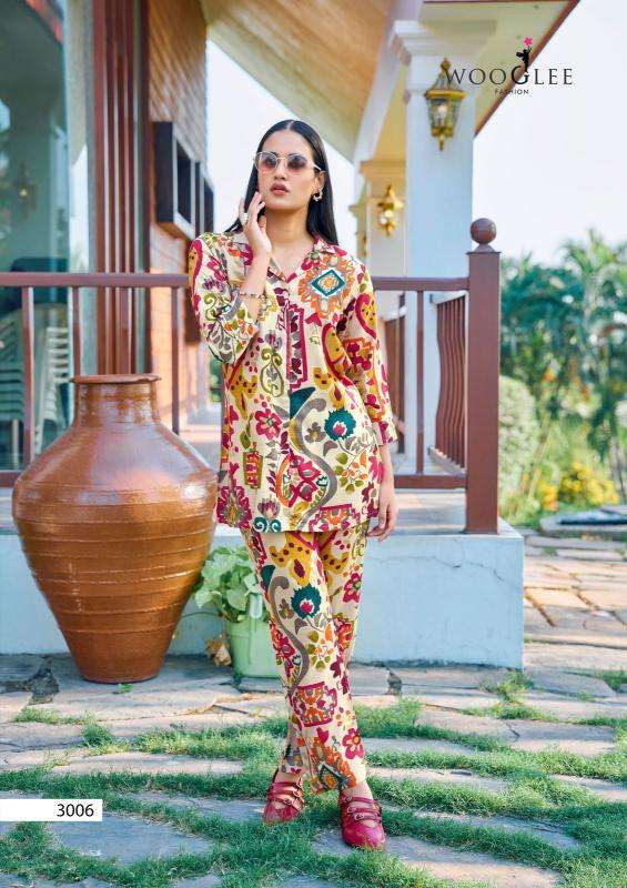 wooglee presents rolex rayon classic look full stitch co-ord set for womens catalog wholesaler and exporter 