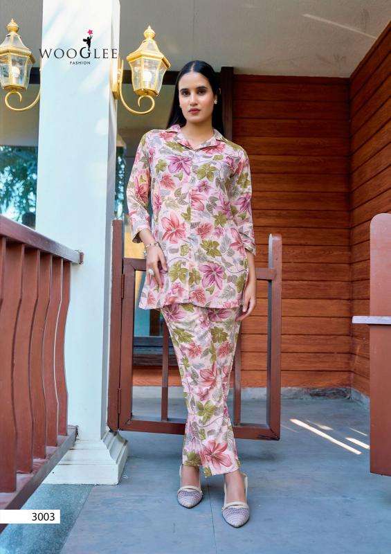 wooglee presents rolex rayon classic look full stitch co-ord set for womens catalog wholesaler and exporter 