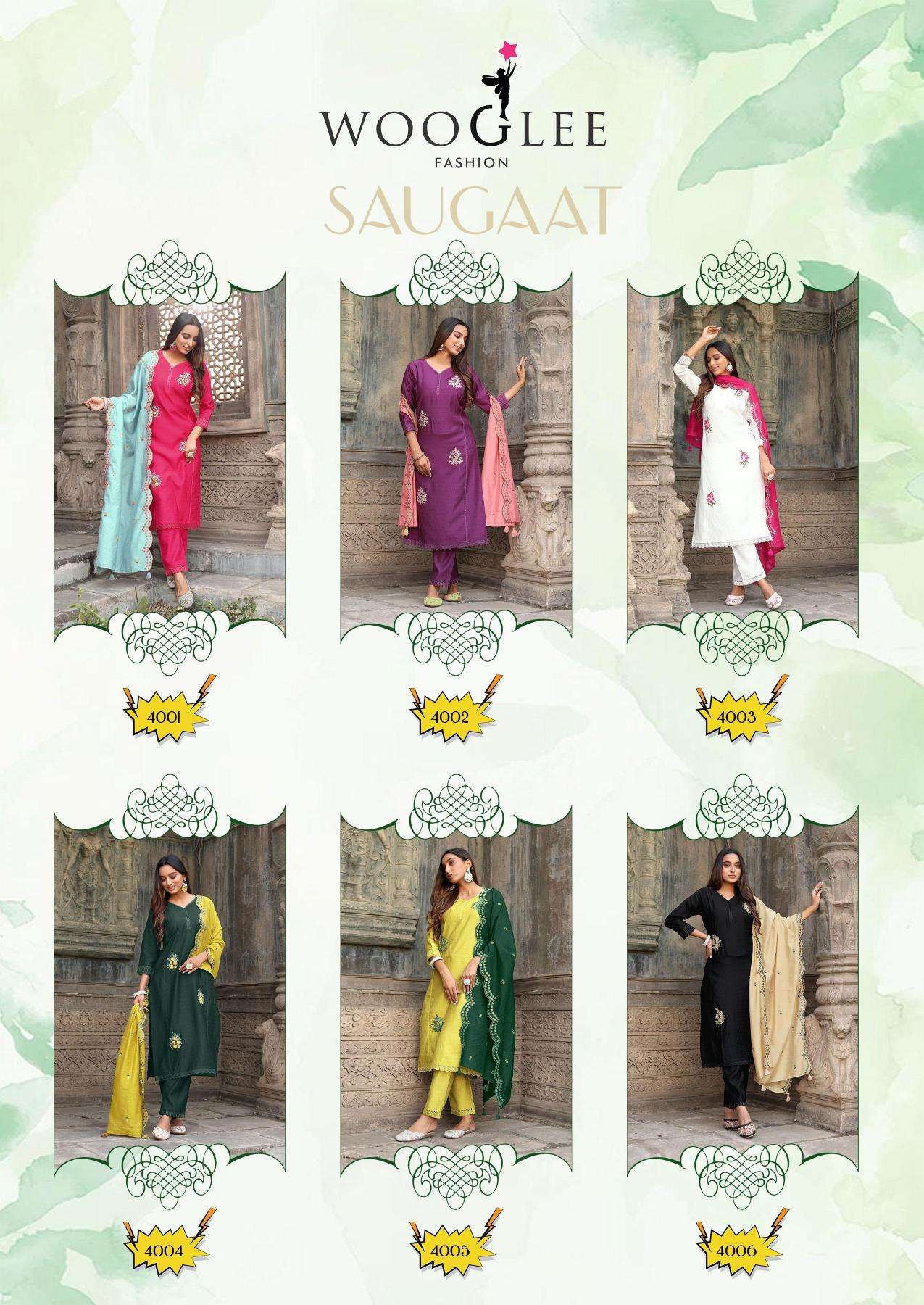 Wooglee Presents Saugaat New Design 3psc Readymade Kurtis Catalog Wholesaler And Exporter 
