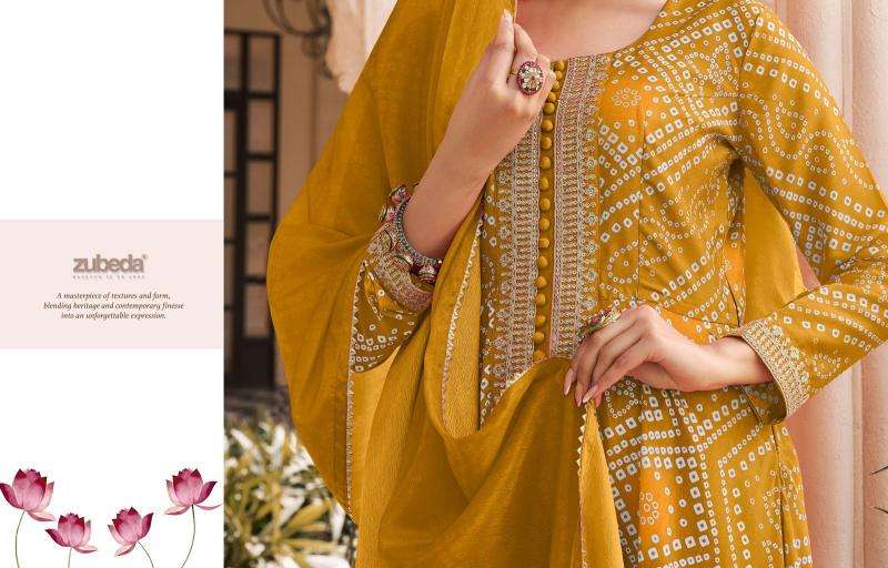 Zubeda Presents Rang Mahal Stitched Gown With Dupatta And Pant Catalog Wholesaler And Exporter 