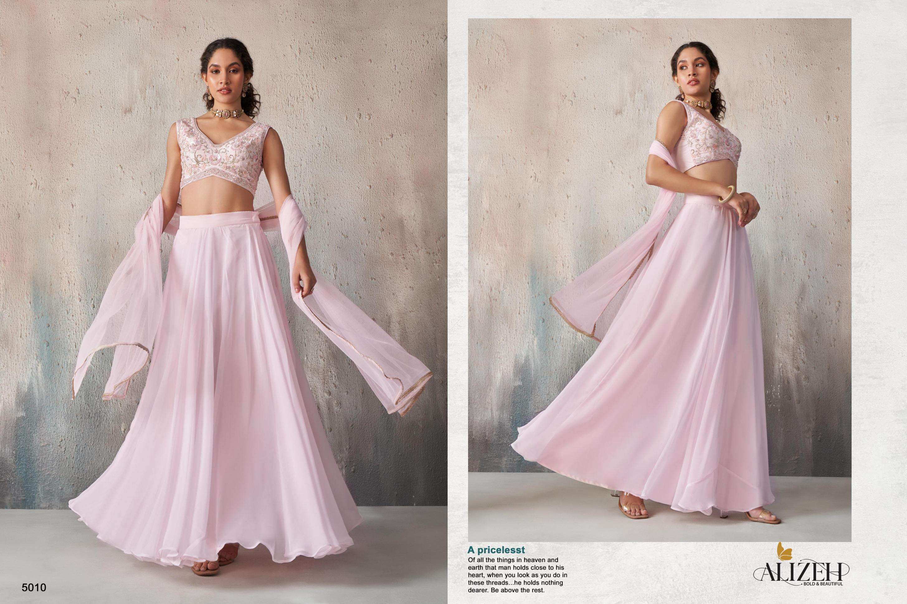 Alizeh Presenting Readymade Vol-2 Fancy Georgette Chinon Ready To Wear Lehenga Catalog Wholesaler And Exporter 