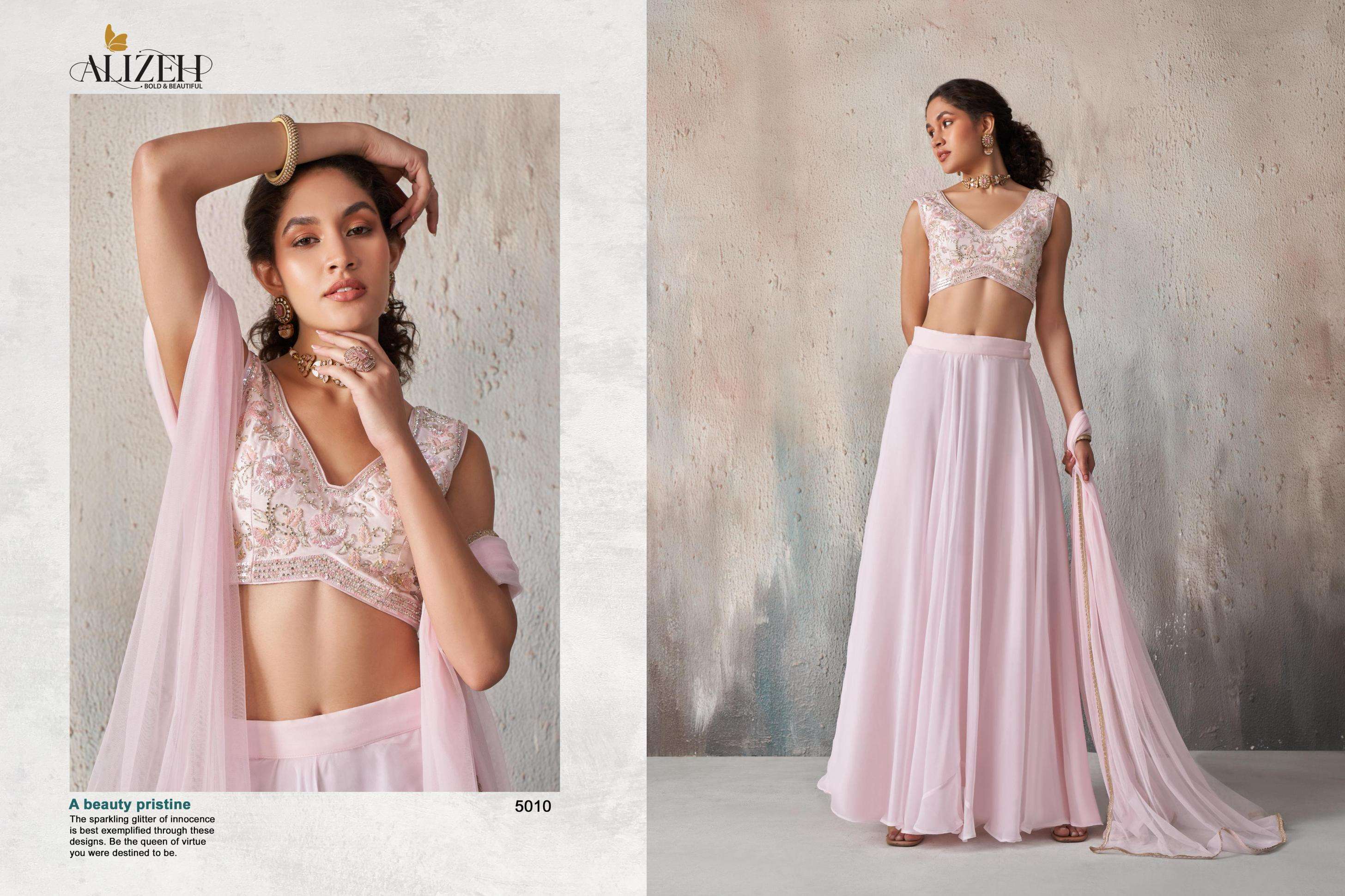 Alizeh Presenting Readymade Vol-2 Fancy Georgette Chinon Ready To Wear Lehenga Catalog Wholesaler And Exporter 