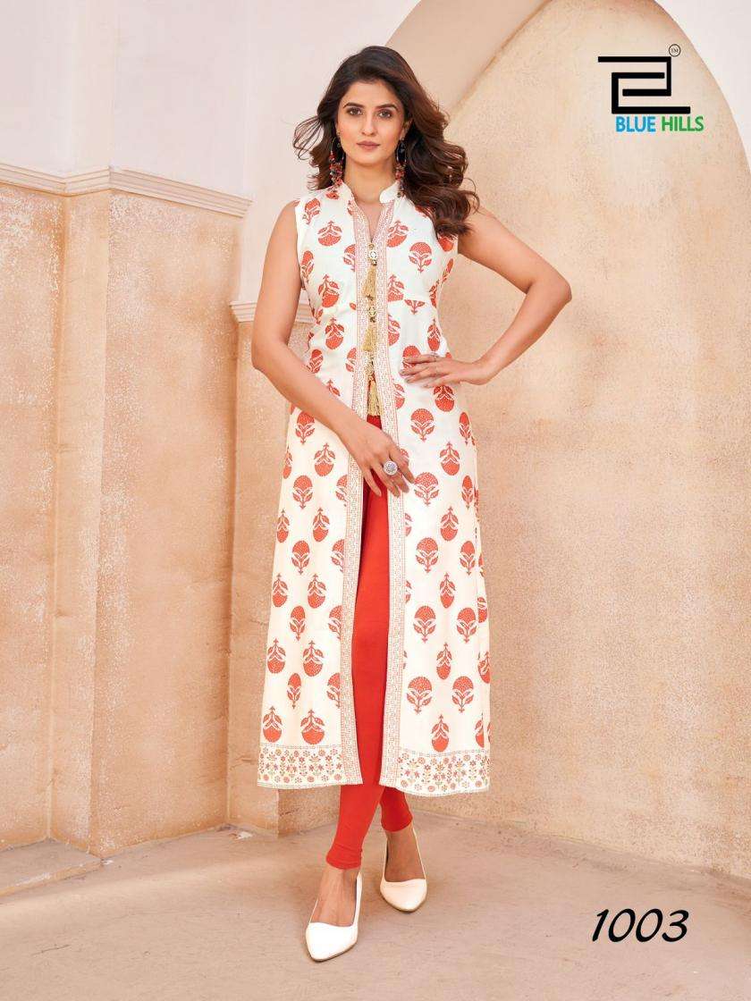 Blue Hills Present Cat Walk Rayon Center Cut Beautiful Plus Size Kurti Catalog Wholesaler And Exporter 