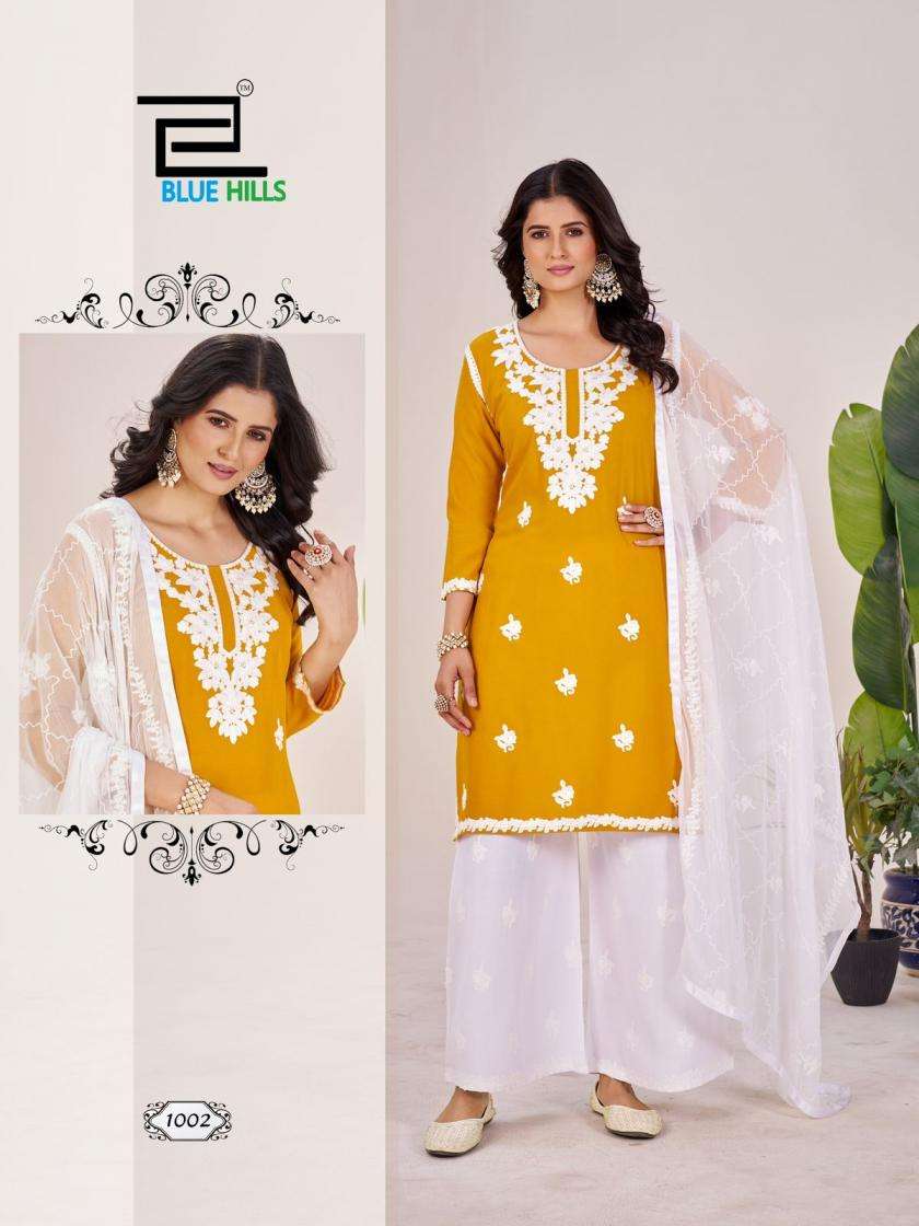 Blue Hills Presents Heer Rayon Readymade Fashionable Design Plus Size Kurtis Catalog Wholesaler And Exporter 