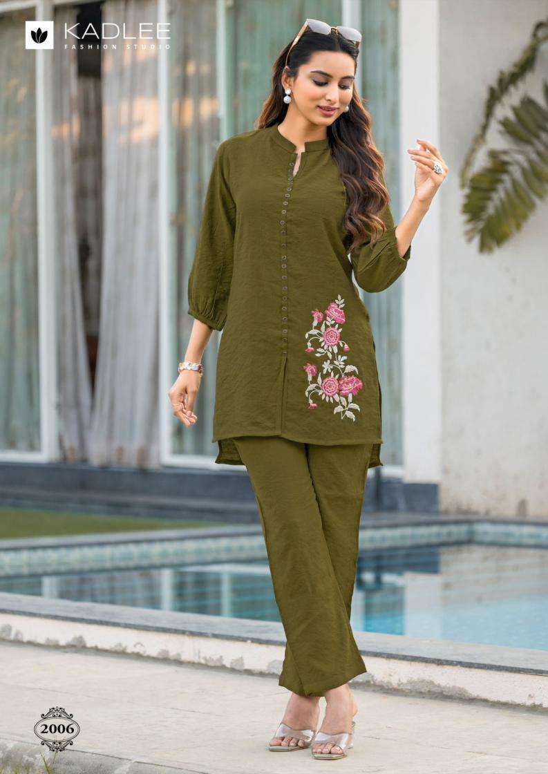 Kadlee Present Erina Viscos Crap Co-Ord Catalog Wholesaler And Exporter 