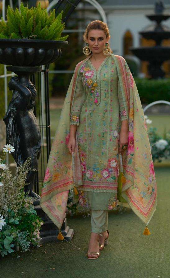 Kailee Fashion Presents Phulkari Readymade Linen Premium Kurtis Catalog Wholesaler And Exporter 