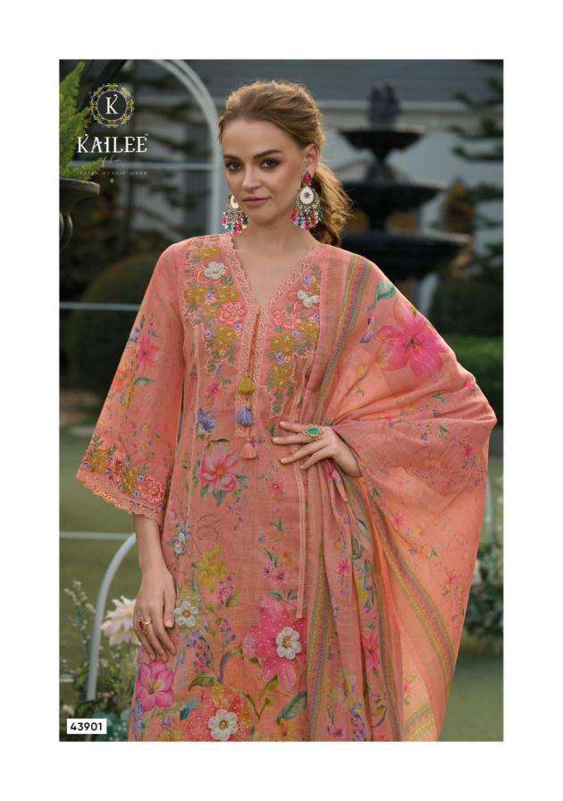 Kailee Fashion Presents Phulkari Readymade Linen Premium Kurtis Catalog Wholesaler And Exporter 