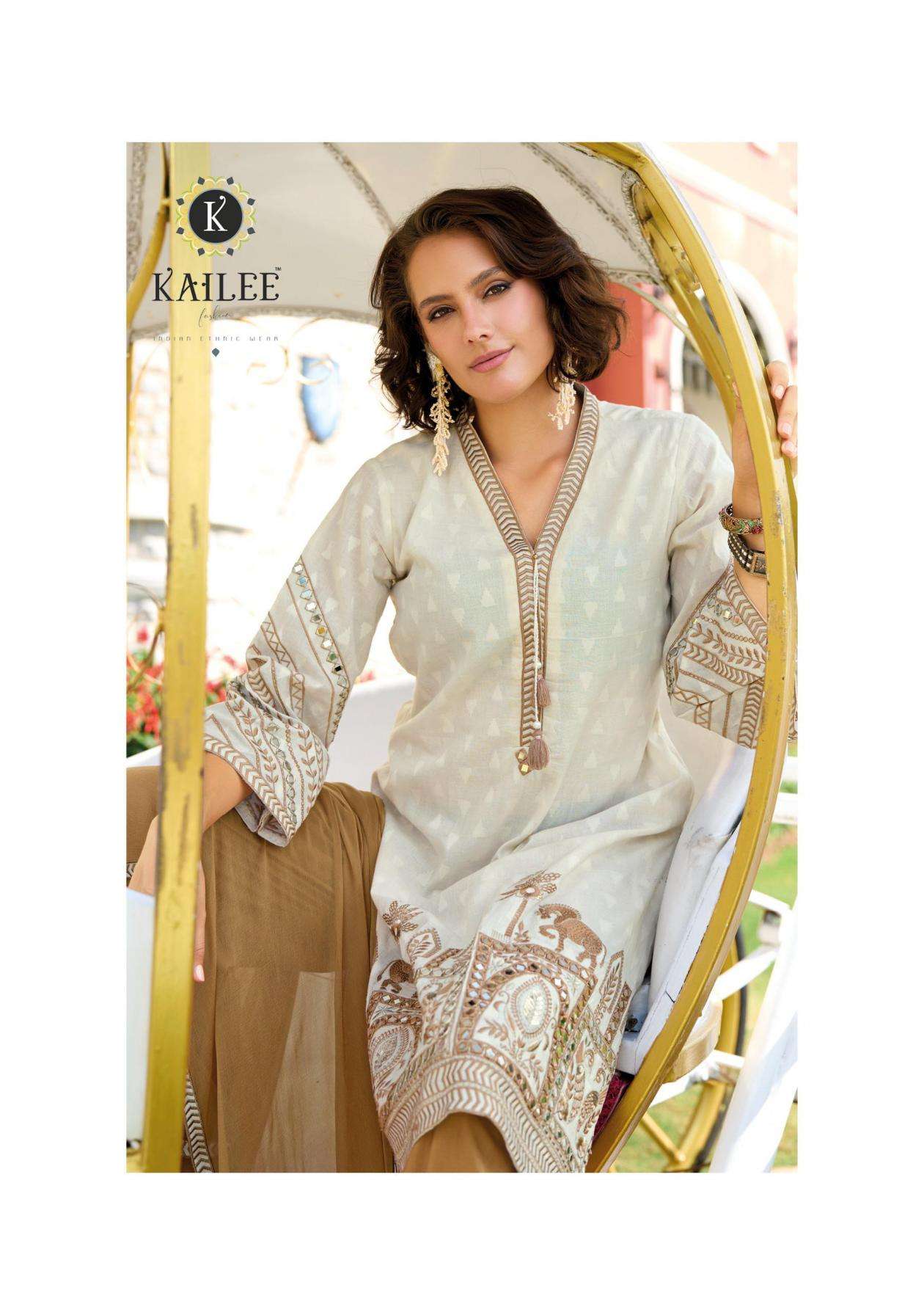 Kailee Fashion Presents Sehra Cotton Full Stitch Party Wear Suits For Women Catalog Wholesaler 