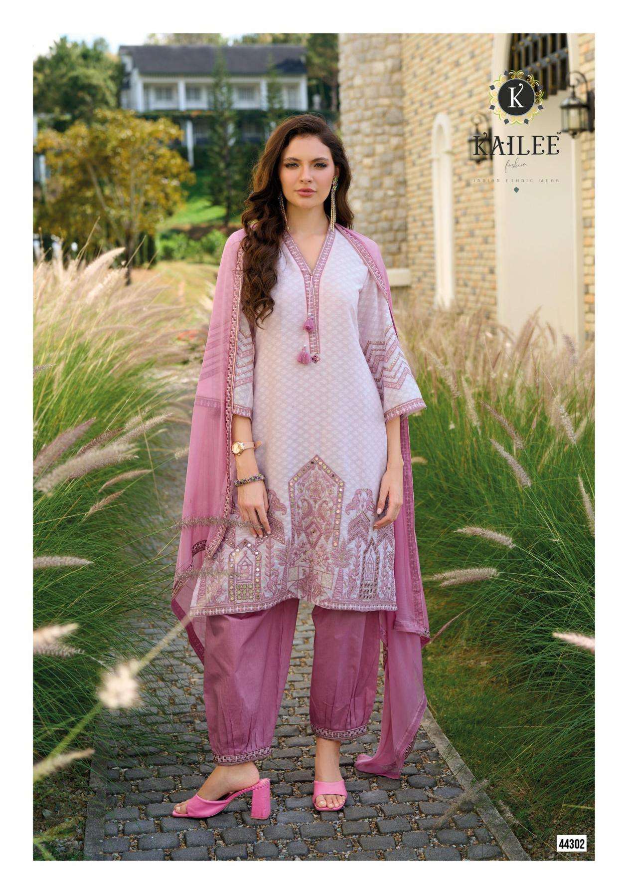 Kailee Fashion Presents Sehra Cotton Full Stitch Party Wear Suits For Women Catalog Wholesaler 