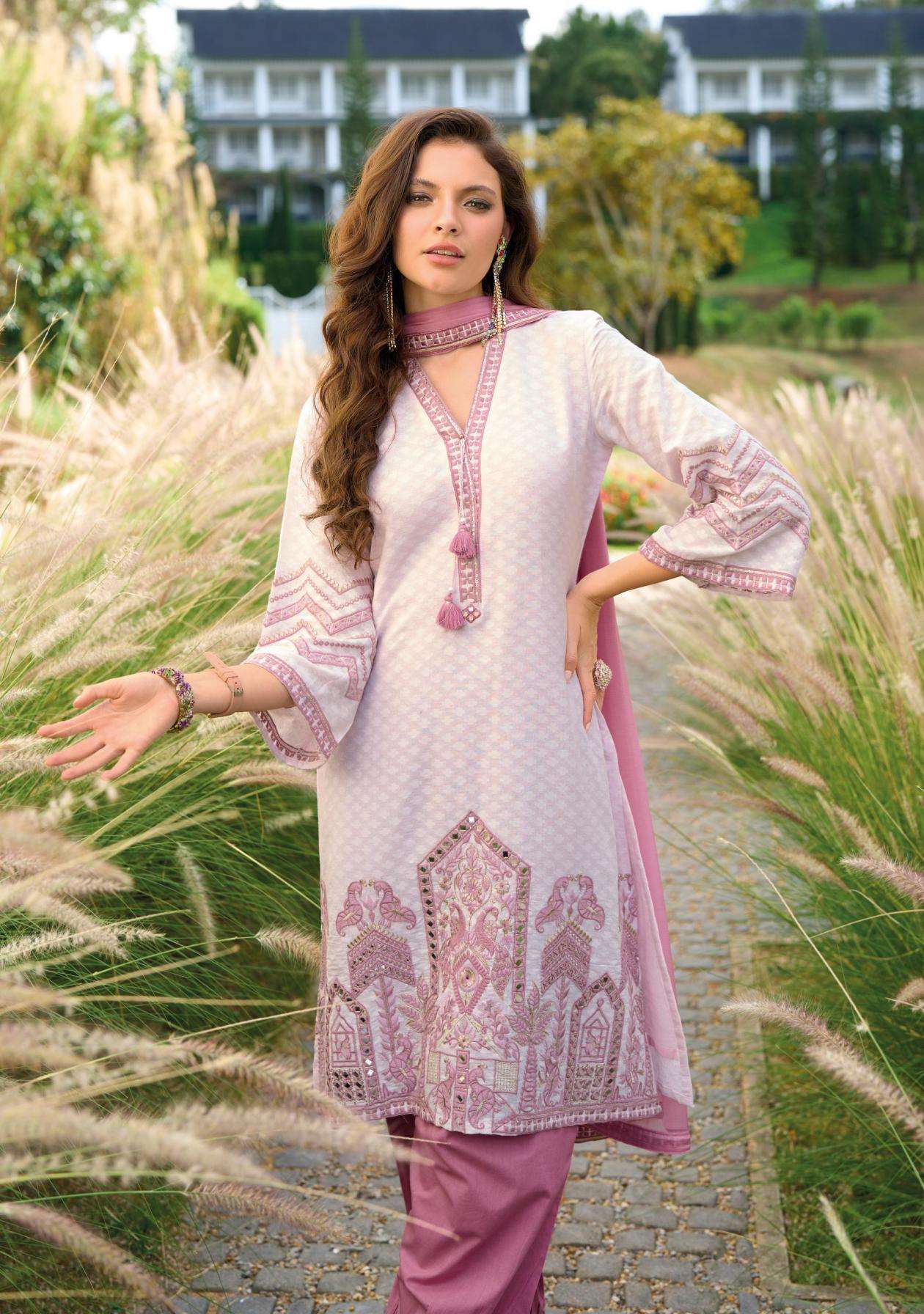 Kailee Fashion Presents Sehra Cotton Full Stitch Party Wear Suits For Women Catalog Wholesaler 