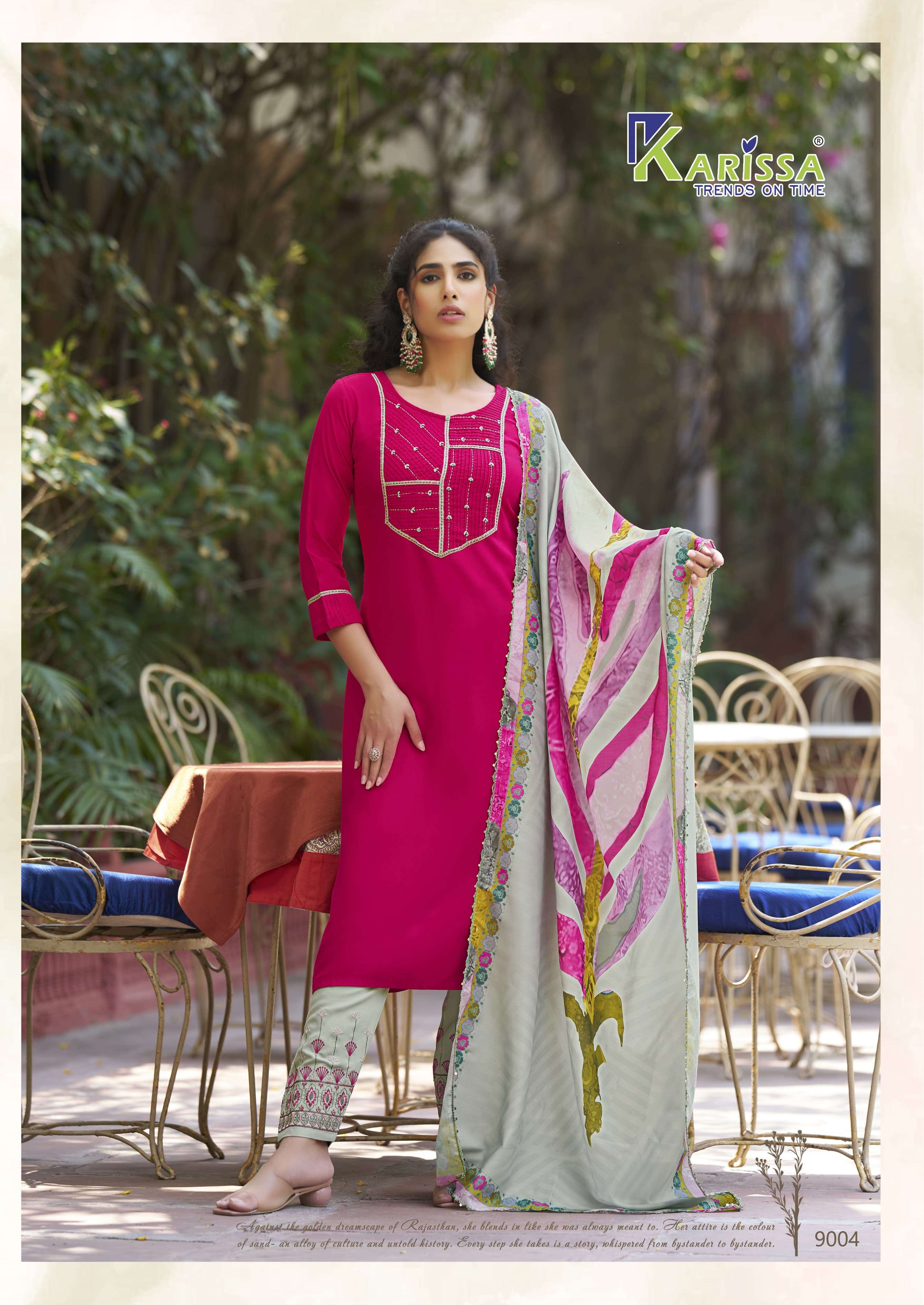 KARISSA PRESENTS VIDISHA VOL-9 FANCY HEAVY RAYON KURTIS CATALOG WHOLESALER AND EXPORTER IN SURAT