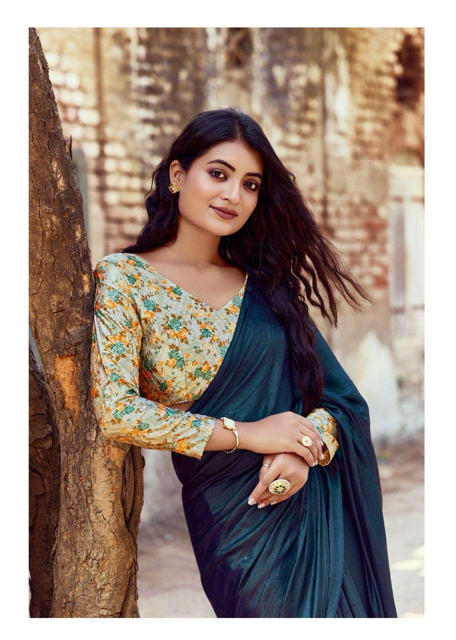 Kashvi Creation Presents Neel Vol-15 Mono Satin Casual Saree For Womens Catalog Wholesaler And Exporter 