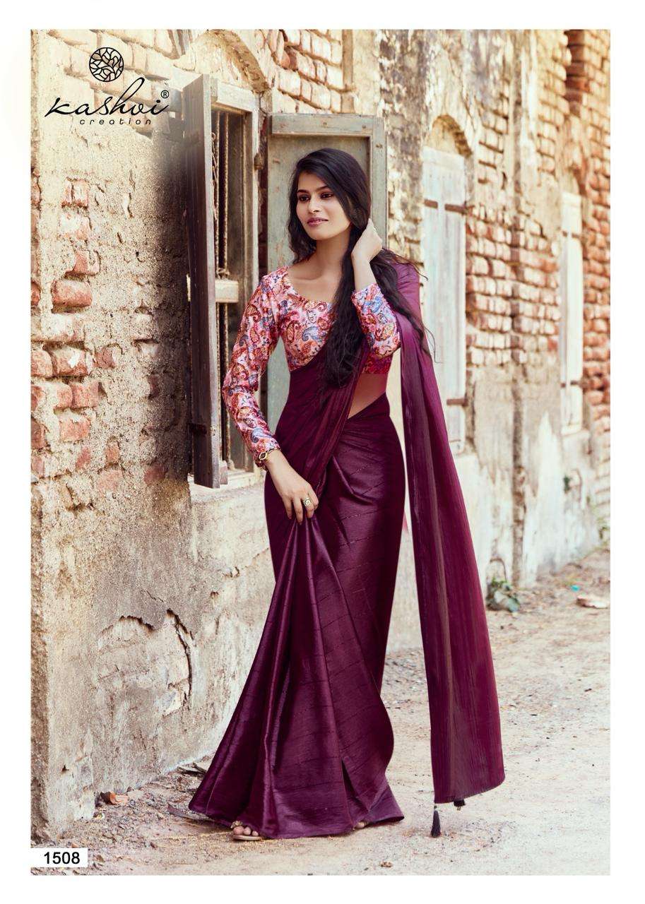 Kashvi Creation Presents Neel Vol-15 Mono Satin Casual Saree For Womens Catalog Wholesaler And Exporter 
