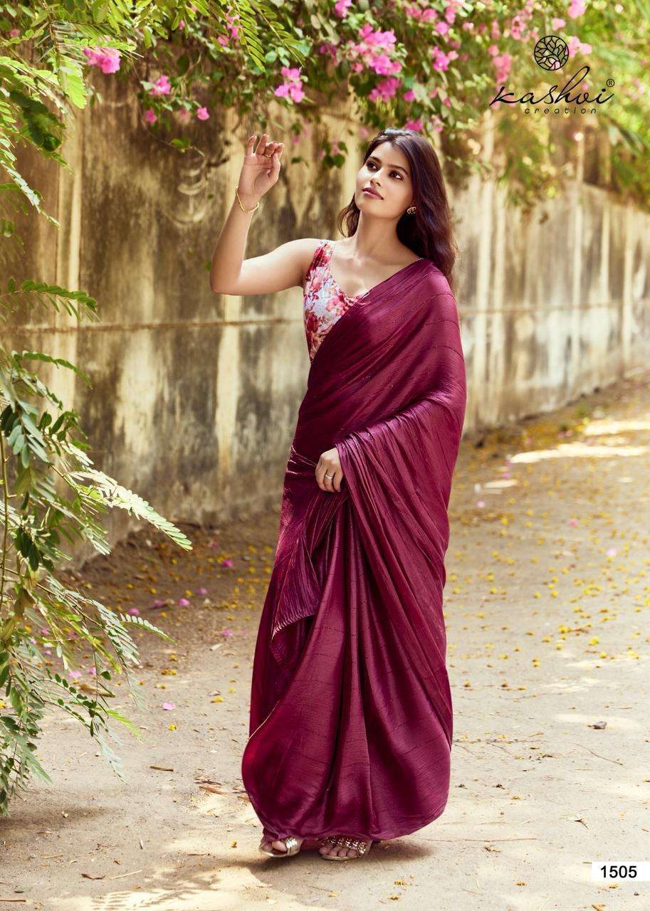 Kashvi Creation Presents Neel Vol-15 Mono Satin Casual Saree For Womens Catalog Wholesaler And Exporter 