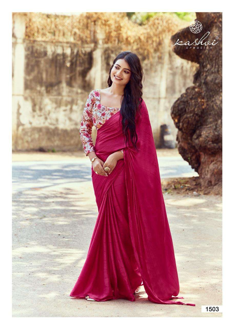 Kashvi Creation Presents Neel Vol-15 Mono Satin Casual Saree For Womens Catalog Wholesaler And Exporter 