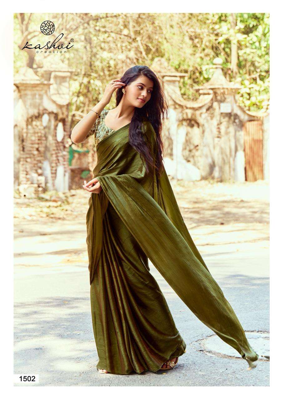 Kashvi Creation Presents Neel Vol-15 Mono Satin Casual Saree For Womens Catalog Wholesaler And Exporter 