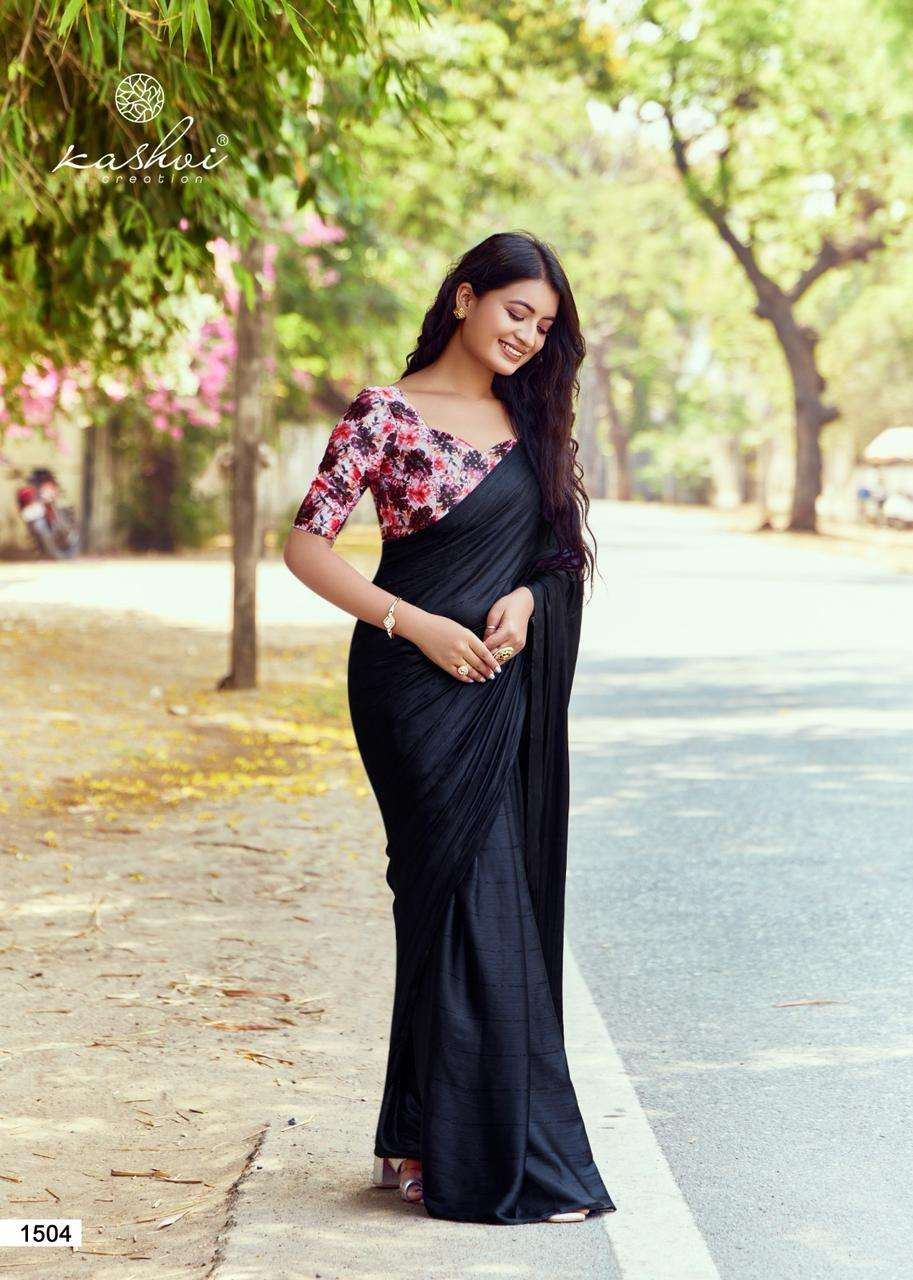 Kashvi Creation Presents Neel Vol-15 Mono Satin Casual Saree For Womens Catalog Wholesaler And Exporter 